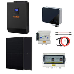 Solar-Off-Grid-Komplettset 5 kW Wechselrichter MPPT-Laderegler 5 kWh Lithium-Ionen-Batterien