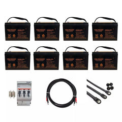 8x GEL Heavy Duty 6V 200Ah Battery Solar Wind Off-Grid Storage 48V/24V Inverter Voltacon