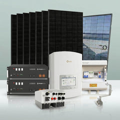 Kit solar hibrid Solis 3.6kW, baterie litiu 5.12kWh cu 6 panouri solare JA IP65