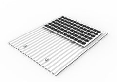 Kit montaj panou solar Mini Rail în formă de U pentru acoperișuri metalice și plate - Aluminiu negru