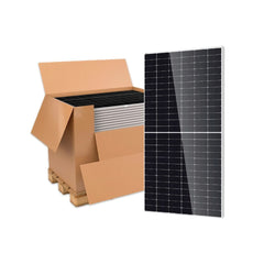 Palette mit 36 x Elite 430 Watt Solarmodule bifazial halbiert 23 % Wirkungsgrad – Schwarz