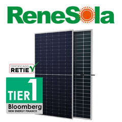 Renesola 410W Solarmodul 108 halbierte Zellen monokristallin – komplett schwarz