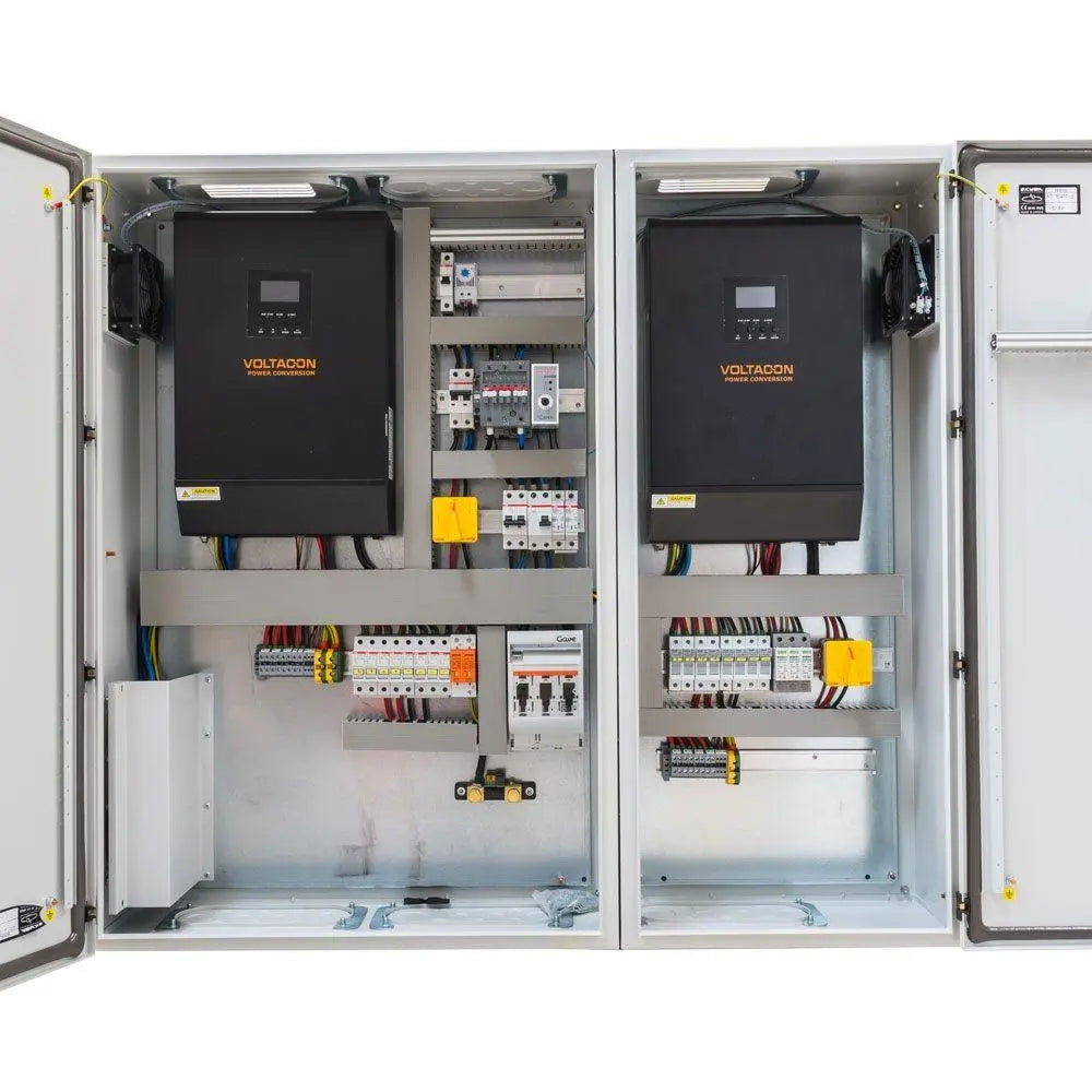 Silent Power SP1048-D, Plug 'n' Play Photovoltaic Control Cabinet Off Grid Inverter Charger Kit 10000Watt - VoltaconSolar