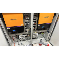 Solar Off-Grid Control Cabinet 16kW Plug n Play Fully Wired Inverters 4 MPPT Battery Chargers Voltacon