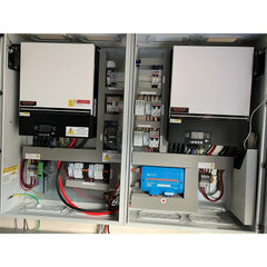 Solar Off-Grid Control Cabinet 16kW Plug n Play Fully Wired Inverters 4 MPPT Battery Chargers Voltacon