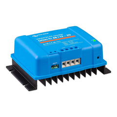 Victron Orion-Tr 48/12-20 isolated DC-DC converter, blue casing with black heatsink fins, terminal connectors and remote