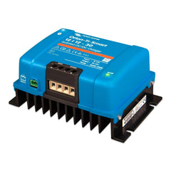 Victron Orion-Tr Smart 12/12-30A isolated DC-DC charger, blue casing with black heatsink fins, input/output terminals and