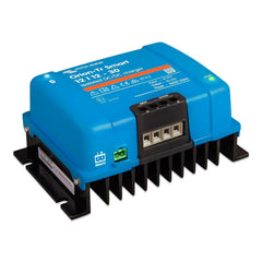 Victron Orion-Tr Smart 12/12-30A blue isolated DC-DC charger with black heatsink fins and terminal connectors.