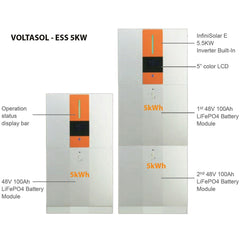 5.5kW Home Energy Storage All in One with Lithium Ion Battery 10kWh - VoltaconSolar