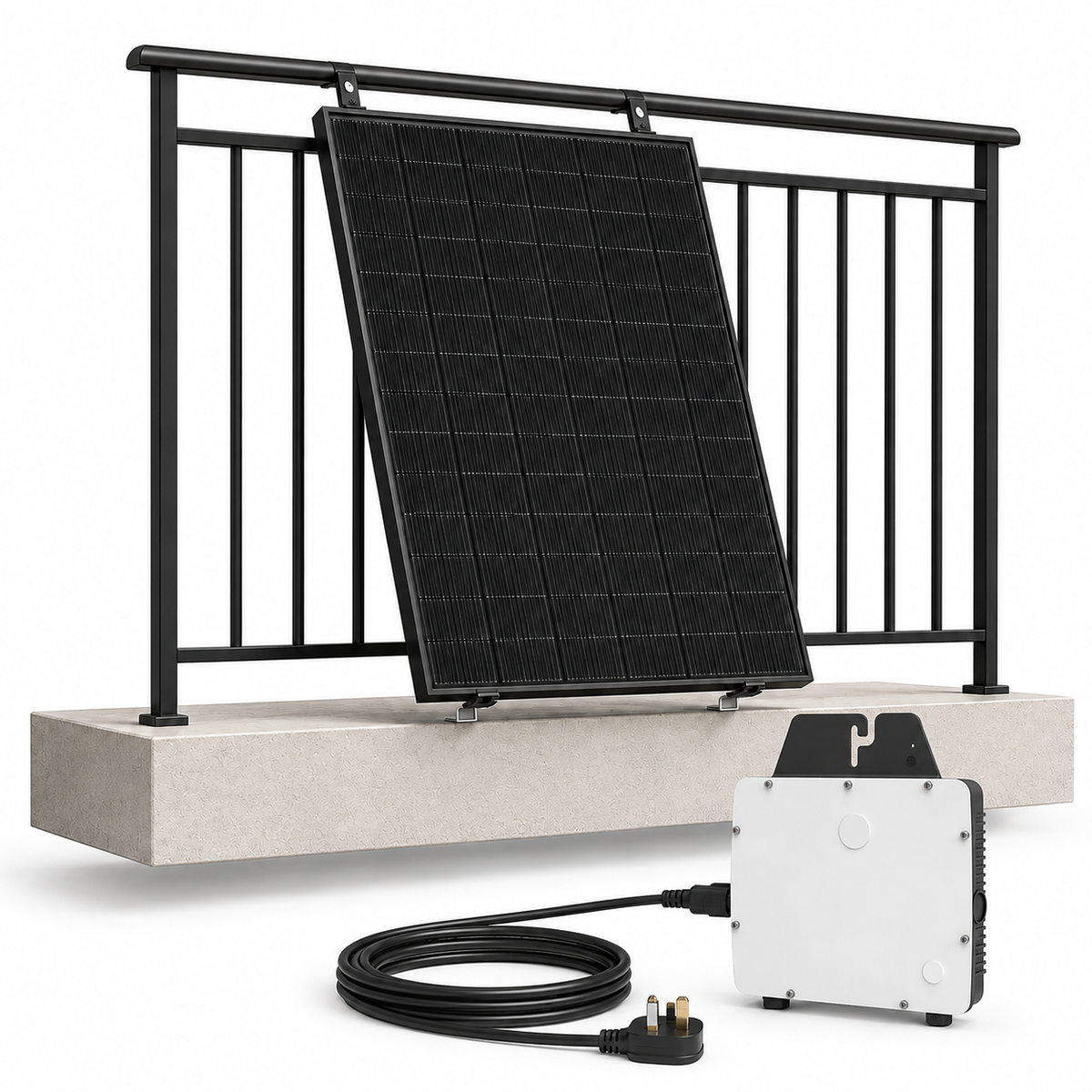 Solar Panel 465W Balcony Patio Solar Kit 600W Microinverter Schuko Plug
