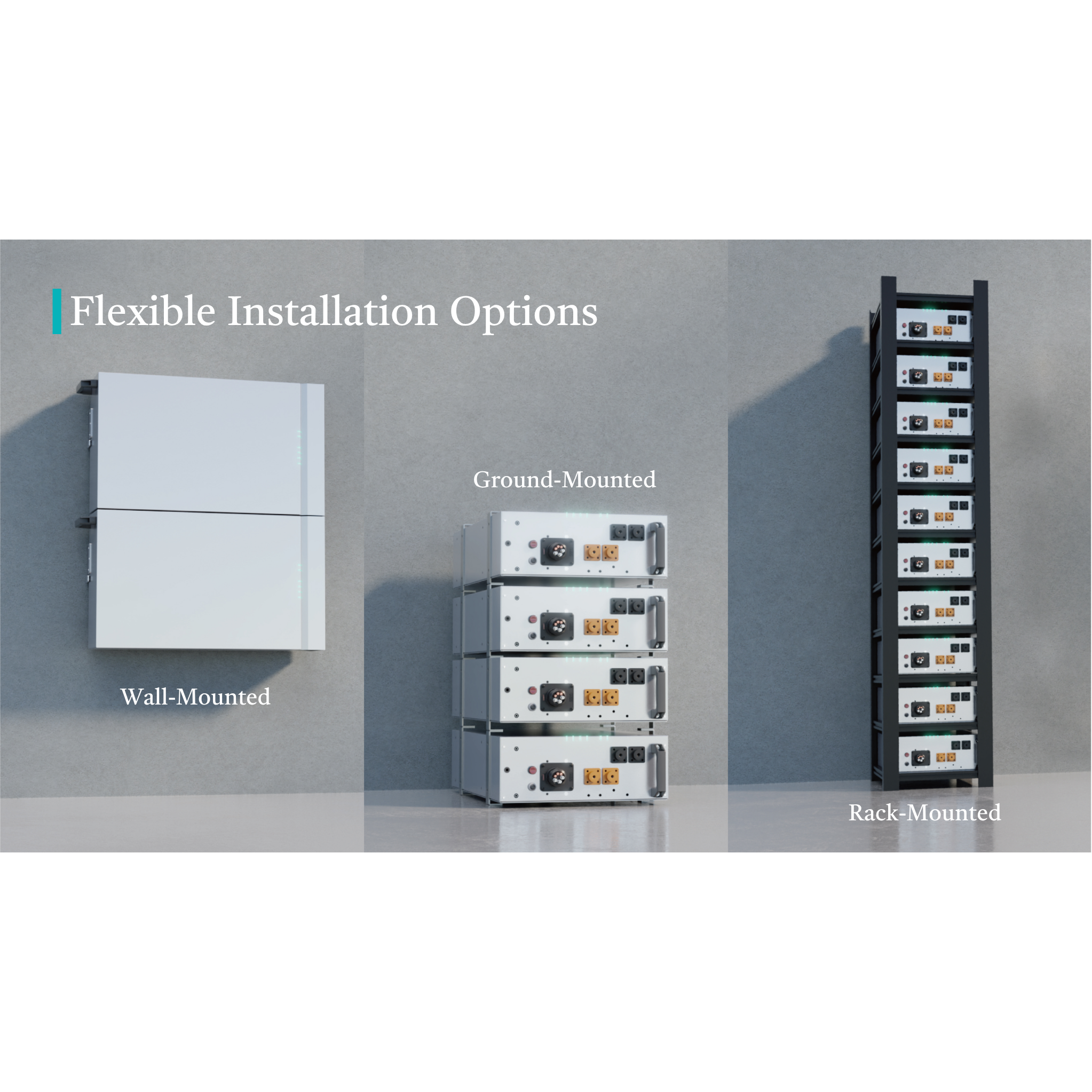 Lithium-Ionen-Akku mit aktivem Zellausgleich, 5 kWh, 48 V – IP65