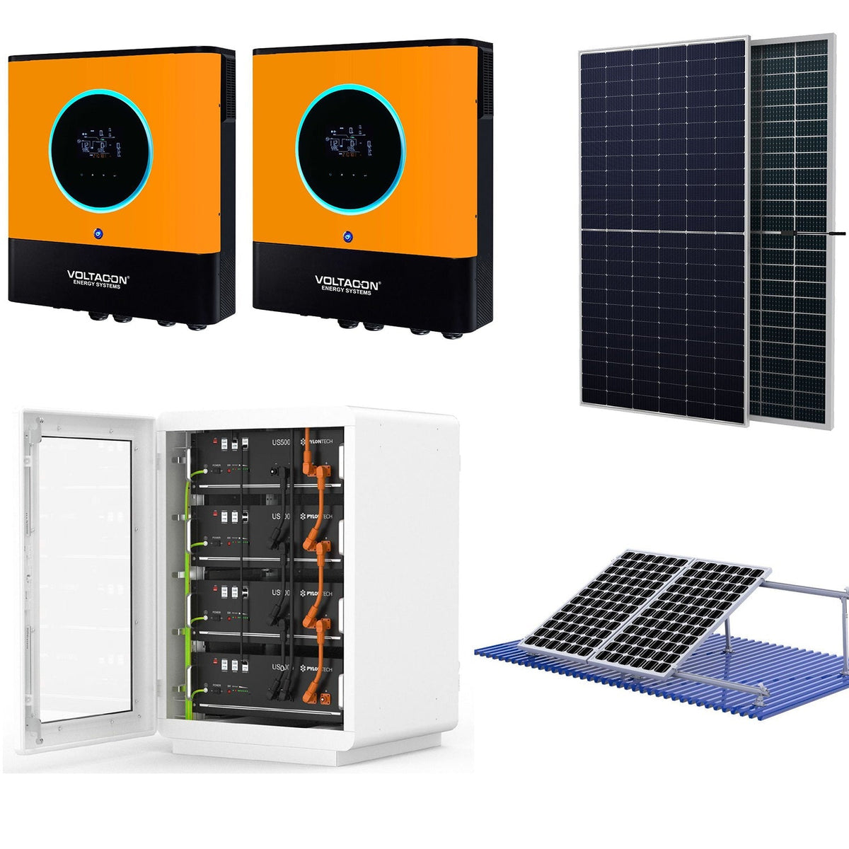 16kW Solar Off-Grid Kit US5000 Lithium Batteries 410W Solar Panels