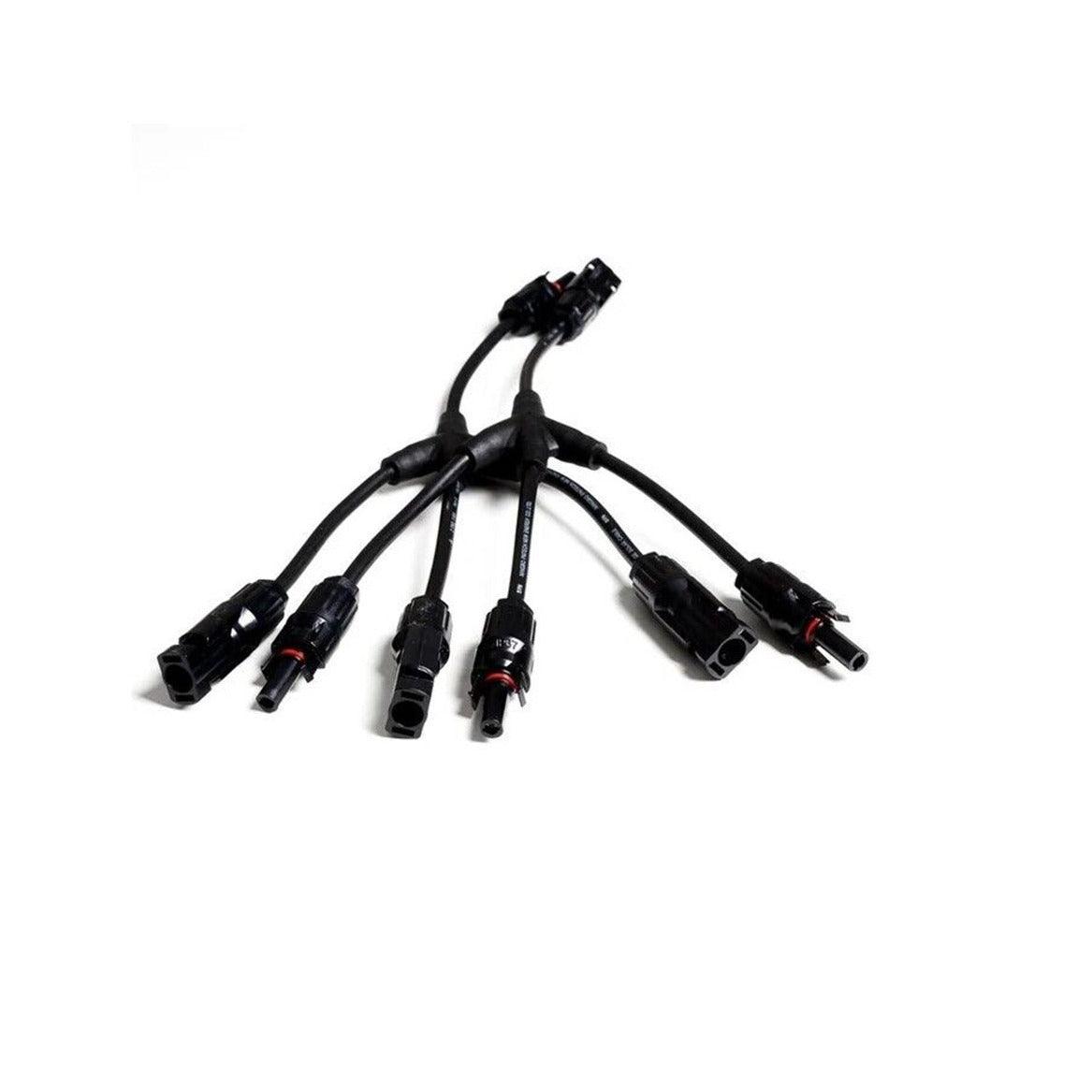 1x Pair of Y-Branch Splitter PV Solar Panel Cable 3-Way In 1-Way Out Distributor - VoltaconSolar