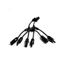 1x Pair of Y-Branch Splitter PV Solar Panel Cable 3-Way In 1-Way Out Distributor - VoltaconSolar