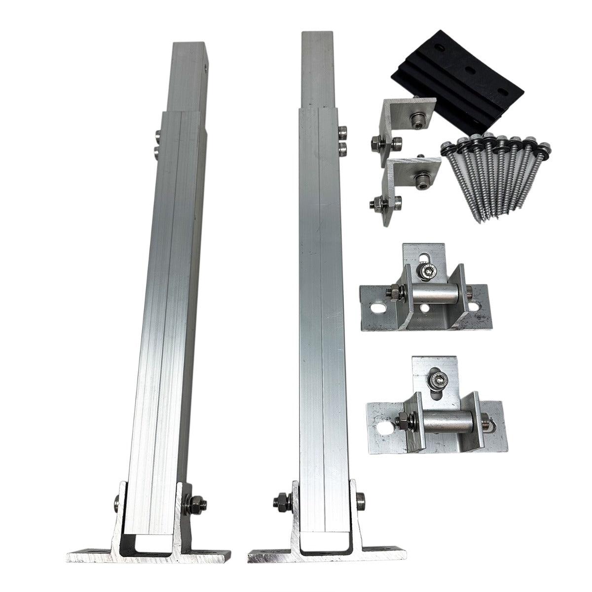 Adjustable Tilt 15-30Deg for Solar Panels Mounting Kit for Flat Roof - VoltaconSolar