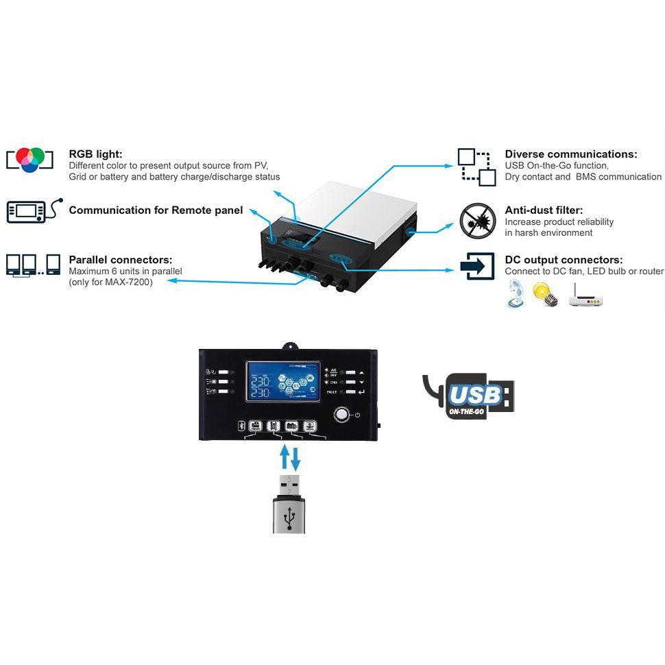 Conversol Max 8kW Off-Grid Inverter 48V MPPT Charger With Wi-Fi - VoltaconSolar