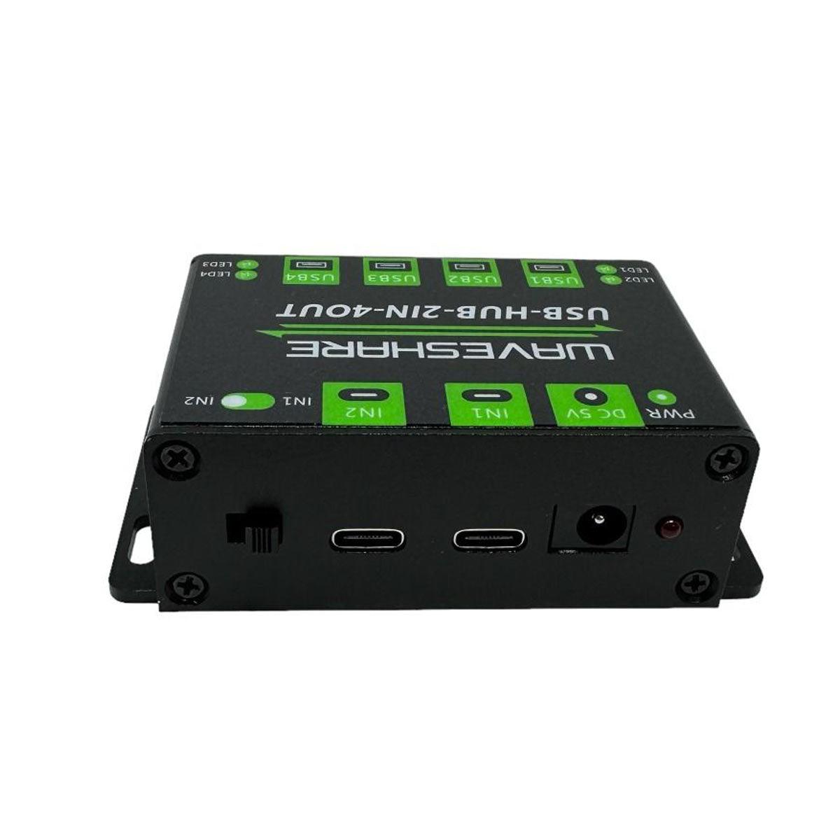 Industrial Grade Usb Hub, Extending 4x USB 2.0 Ports, Switchable Dual Hosts - VoltaconSolar