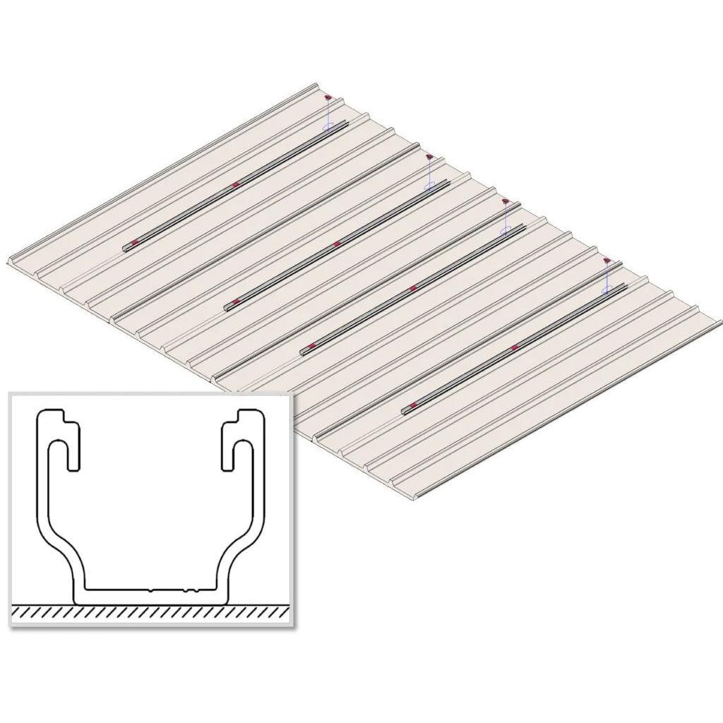 Landscape Orientation - Easy Plan Light Bar Solar PV Mounting In Landscape or Portrait - VoltaconSolar