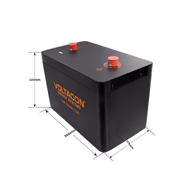 LiFePO4 Battery 100Ah 12V Lithium Iron Phosphate Battery (LPF) - VoltaconSolar