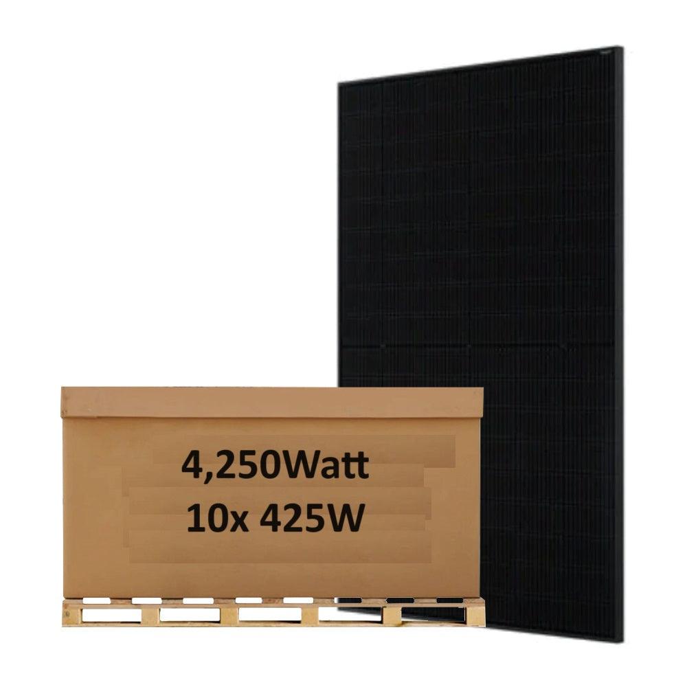 Pack of 10 Renesola Solar Panel 425W Half Cut 108-Cells N-TopCon Mono-Facial All Black - VoltaconSolar