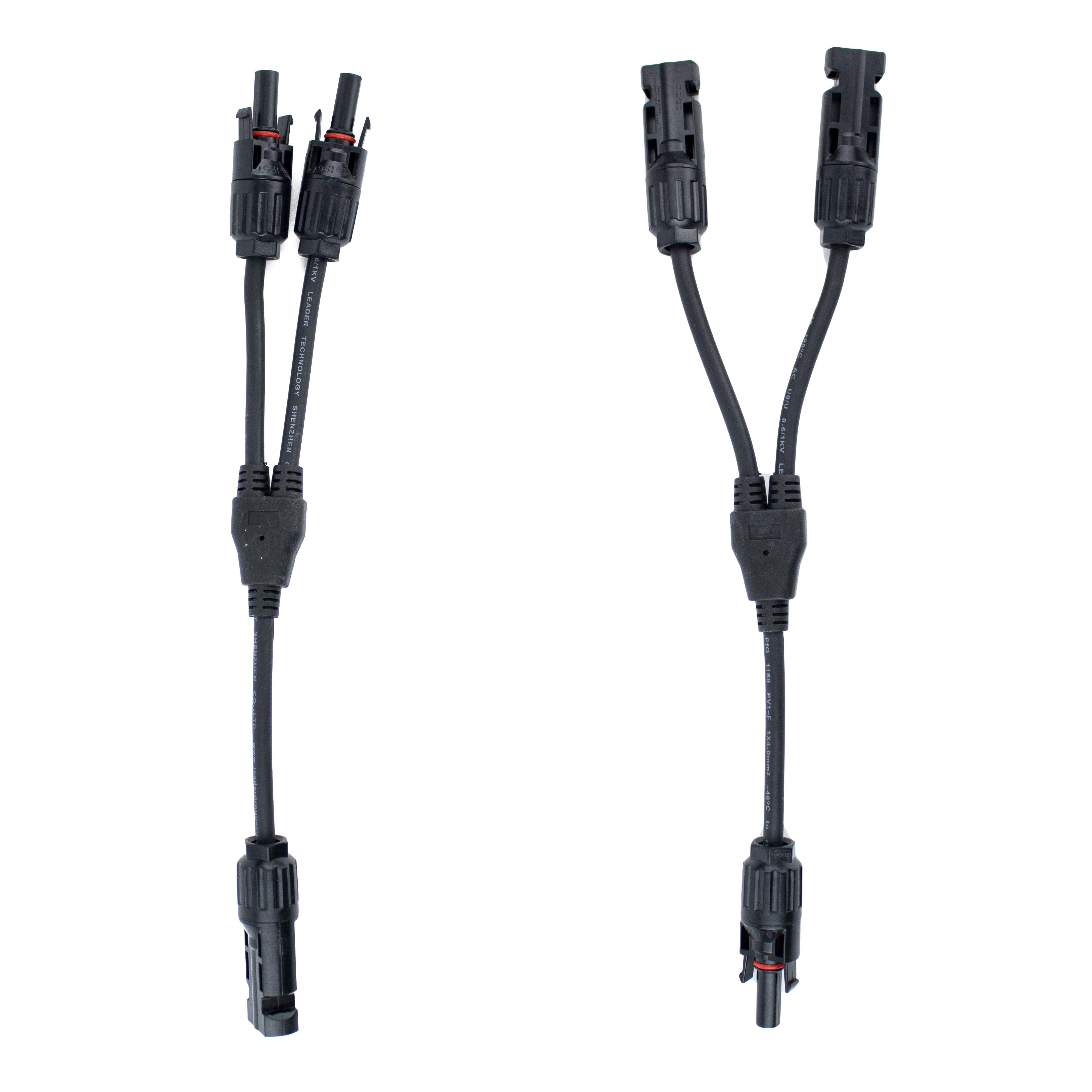 Pair Of Solar Panel Y Splitter Branch Connector Mc4 4mm², Waterproof - VoltaconSolar