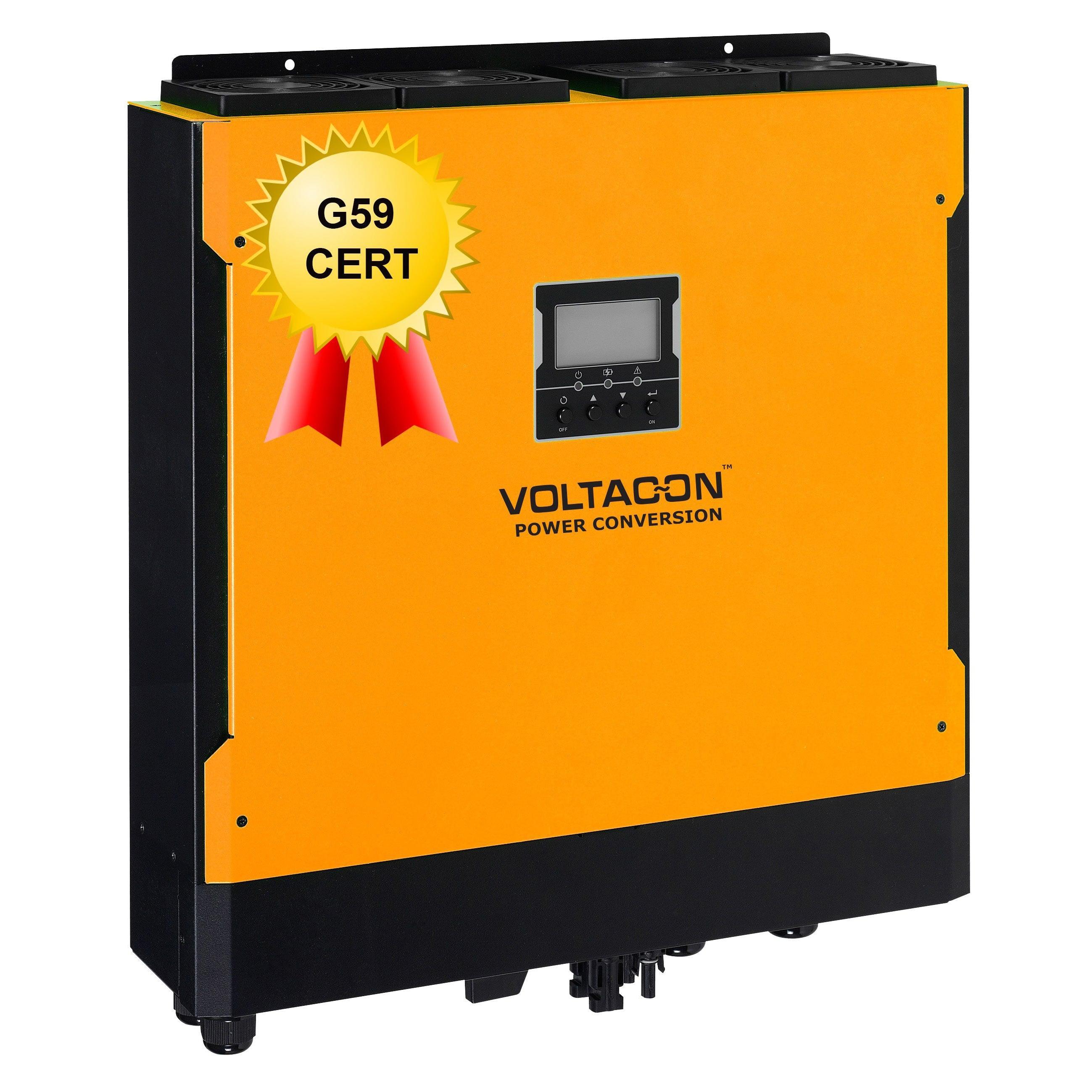 Used - Hybrid 5.5kW Single Phase Solar Inverter Off-Grid with Utility Back Up - VoltaconSolar