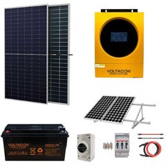 Voltacon Off-Grid Solar Kit 3.6kW Inverter MPPT Charger Solar Panels GEL Battery - VoltaconSolar